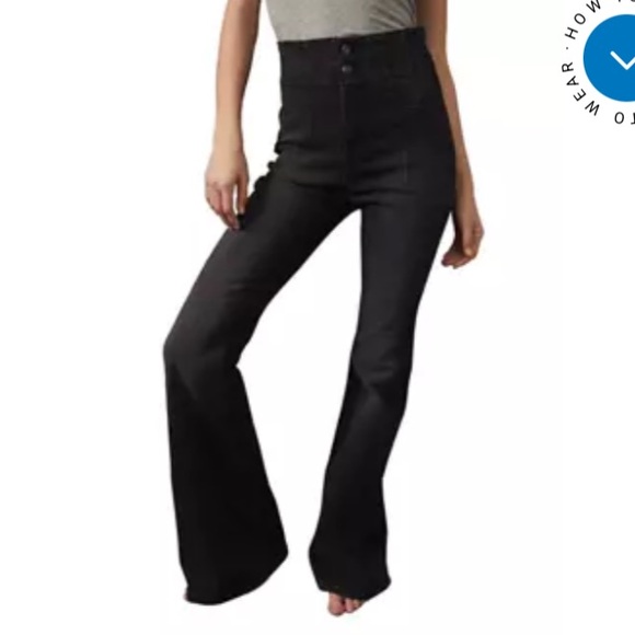 We The Free Denim - We The Free Free People Jayde Flare Jeans In Color Onyx